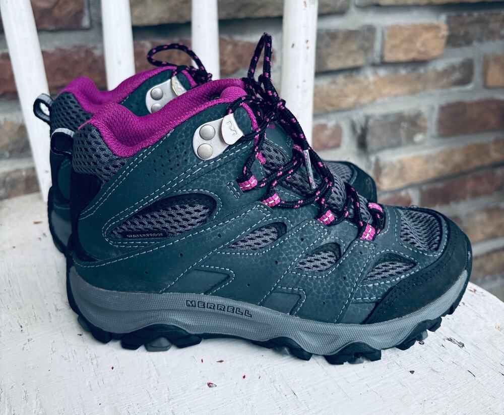 Girls' Merrell Kid's Moab 3 Mid Waterproof Hiking Boots, Size 1